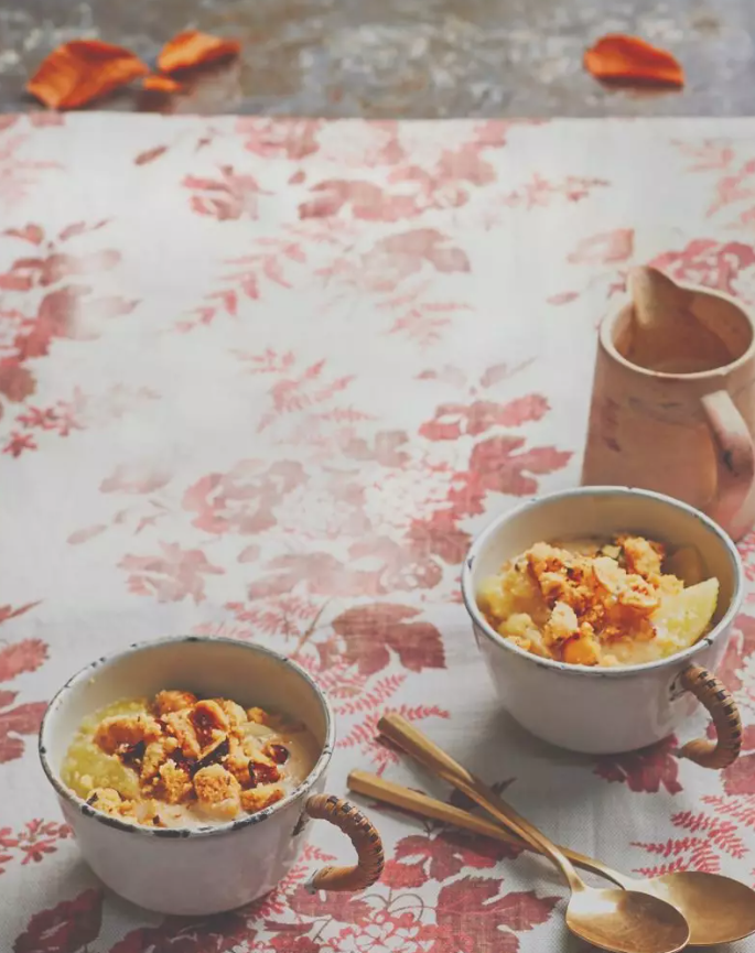 Pudding recipe: cinnamon, apple and pear pots