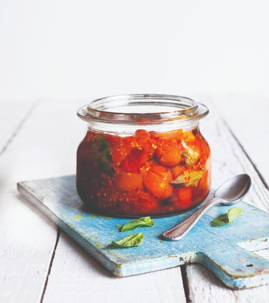 Slow-roasted tomatoes preserved in olive oil recipe