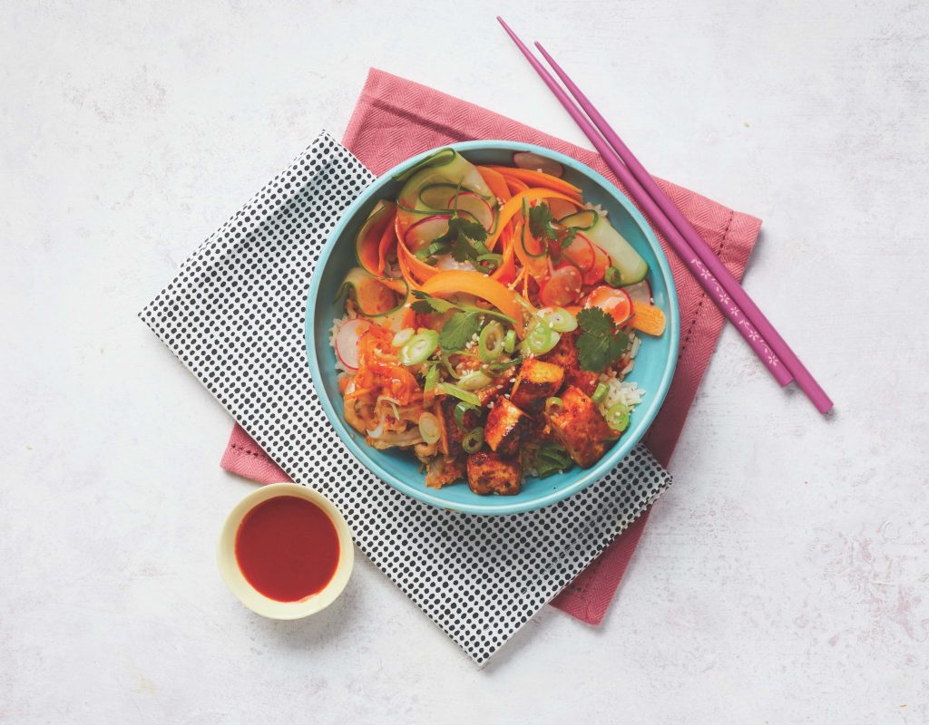 Korean tofu bibimbap recipe