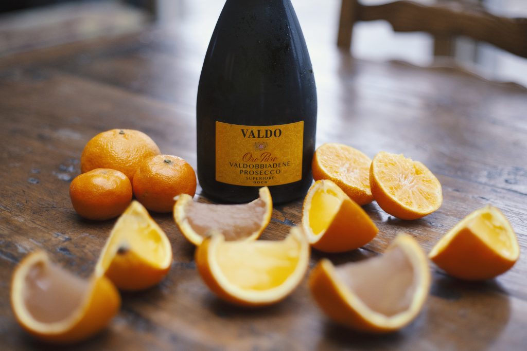 Orange cocktail jellies recipe with Prosecco