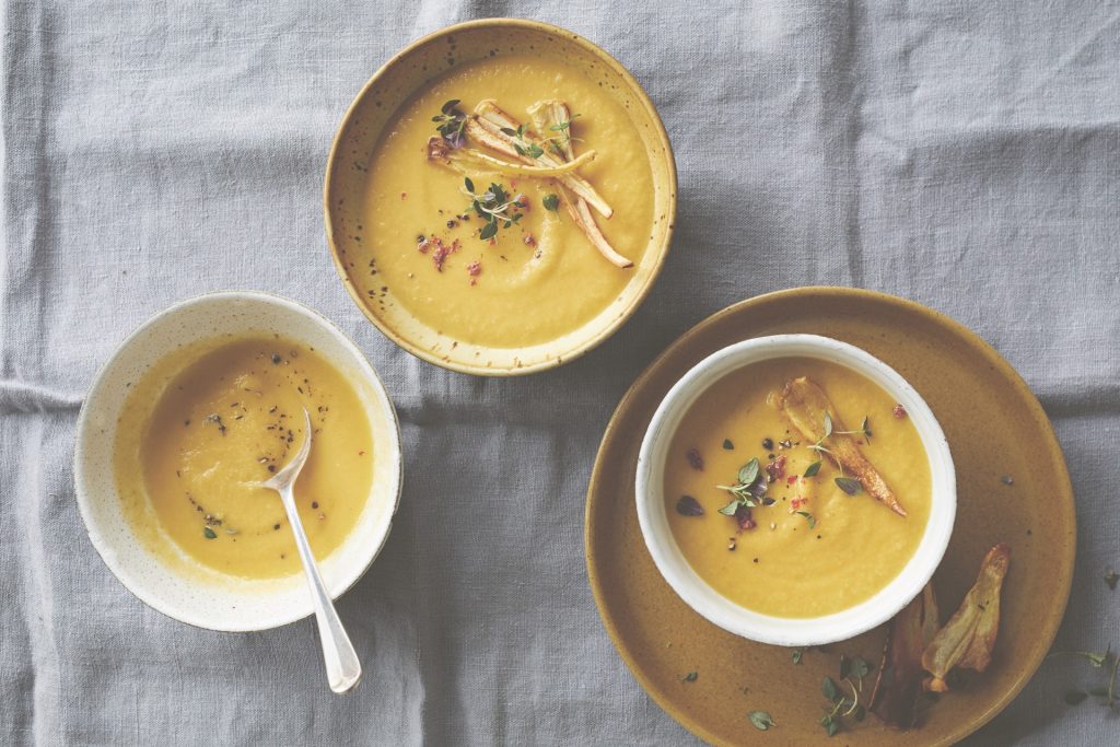 Jerusalem artichoke and parsnip soup recipe