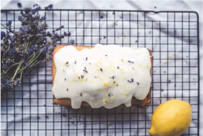 Lemon and lavender spelt loaf cake recipe