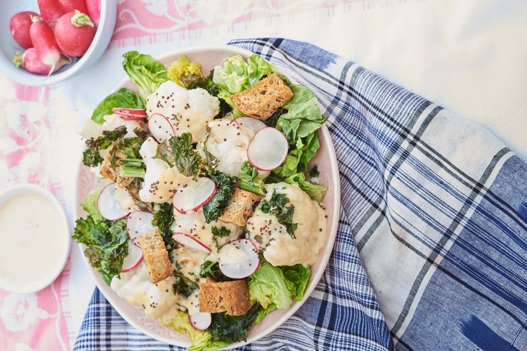 Cauliflower and kale salad recipe