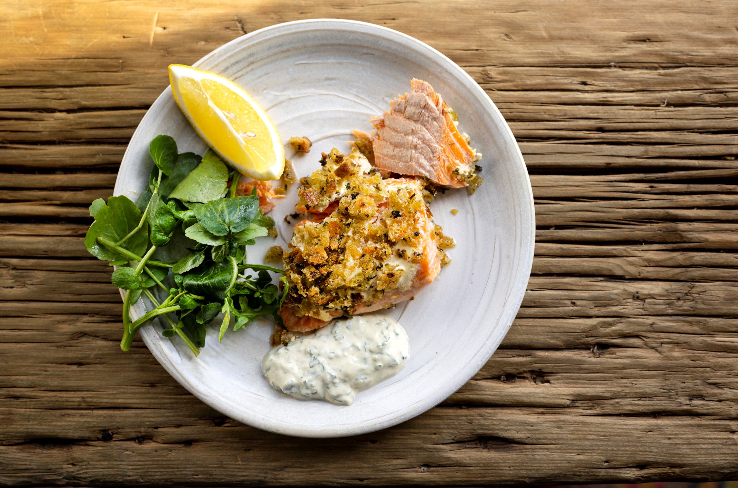 Baked herb crusted trout recipe