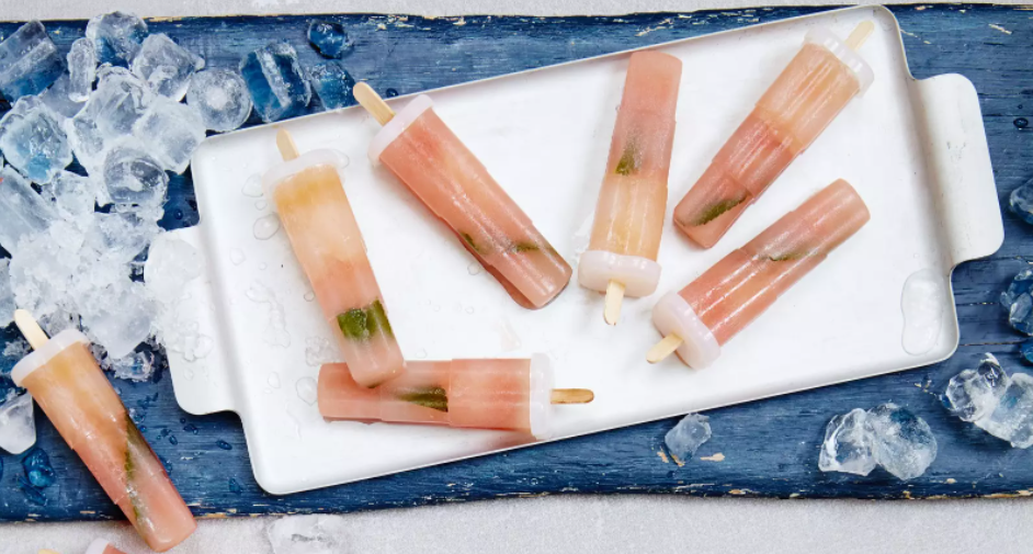 Persian rose frozen yoghurt with pistachios