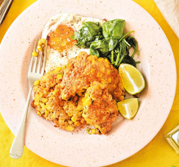 Curry leaf sweetcorn fritters recipe