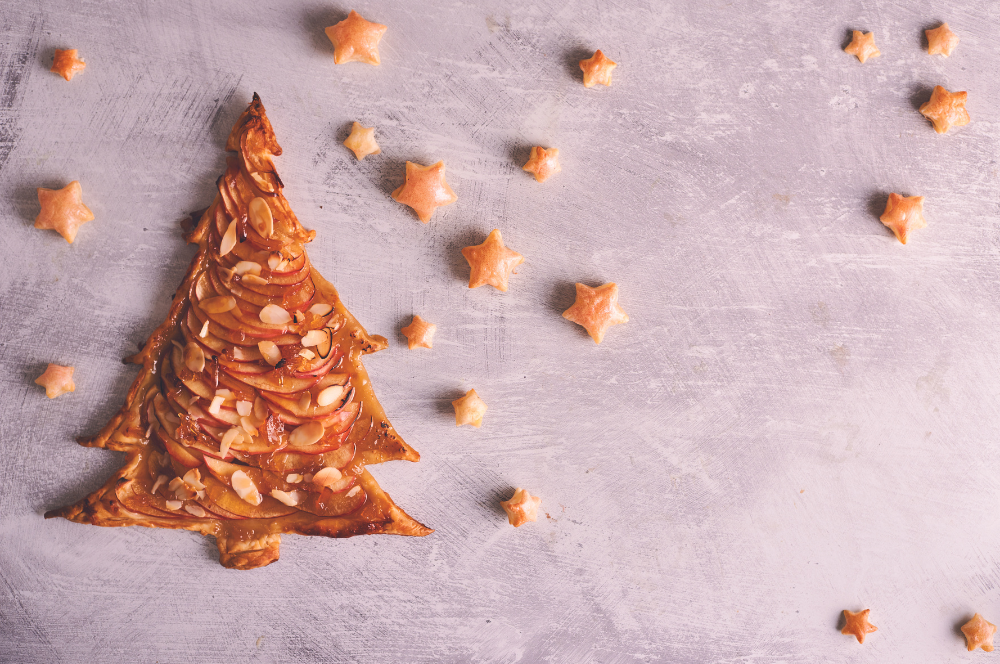 Christmas tree apple tart recipe for festive gatherings